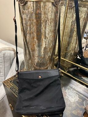 RADLEY LONDON Black Crossbody Shoulder Bag with Rose Gold Hardware